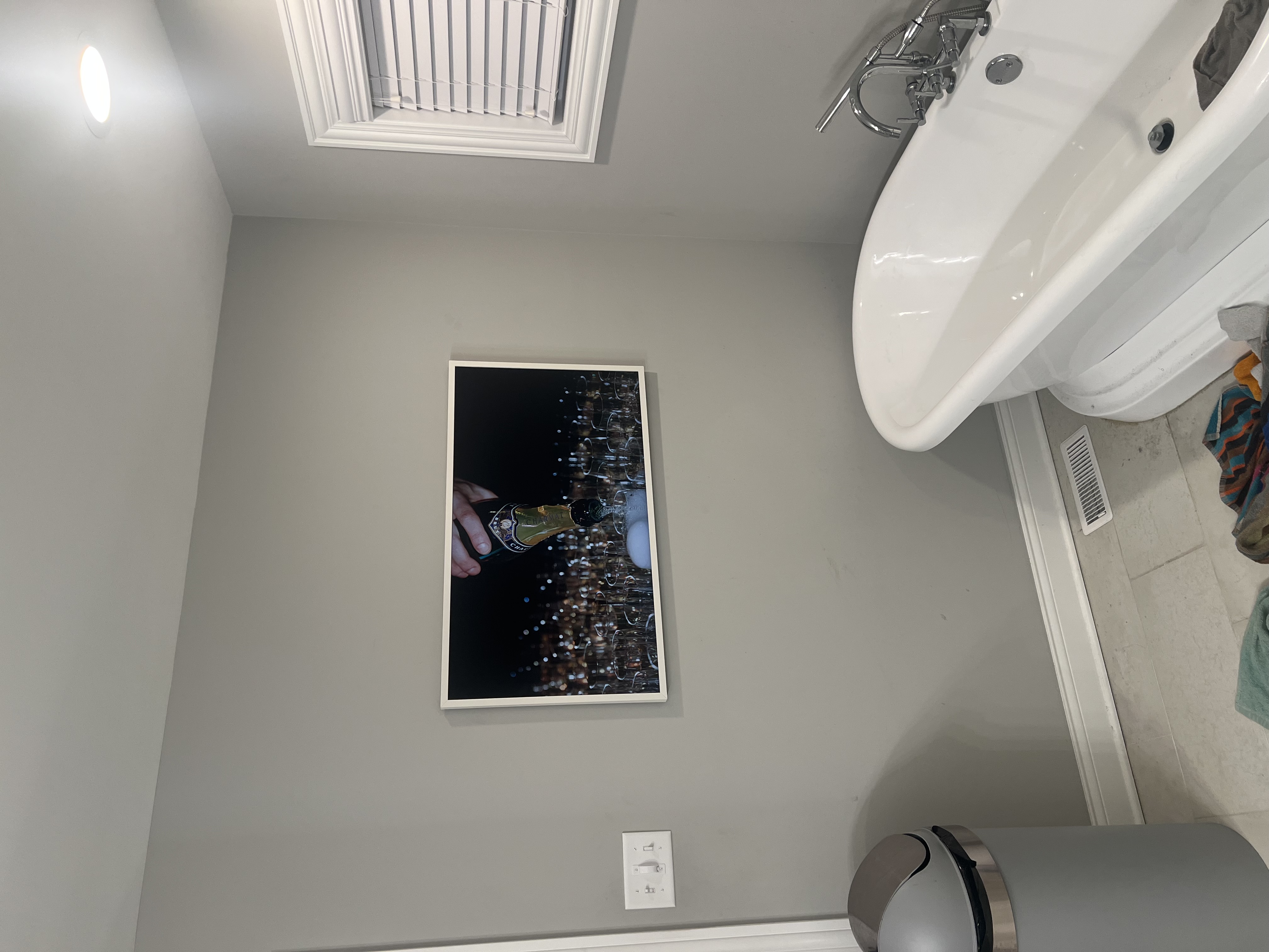 Master Bathroom Samsung Frame TV Install